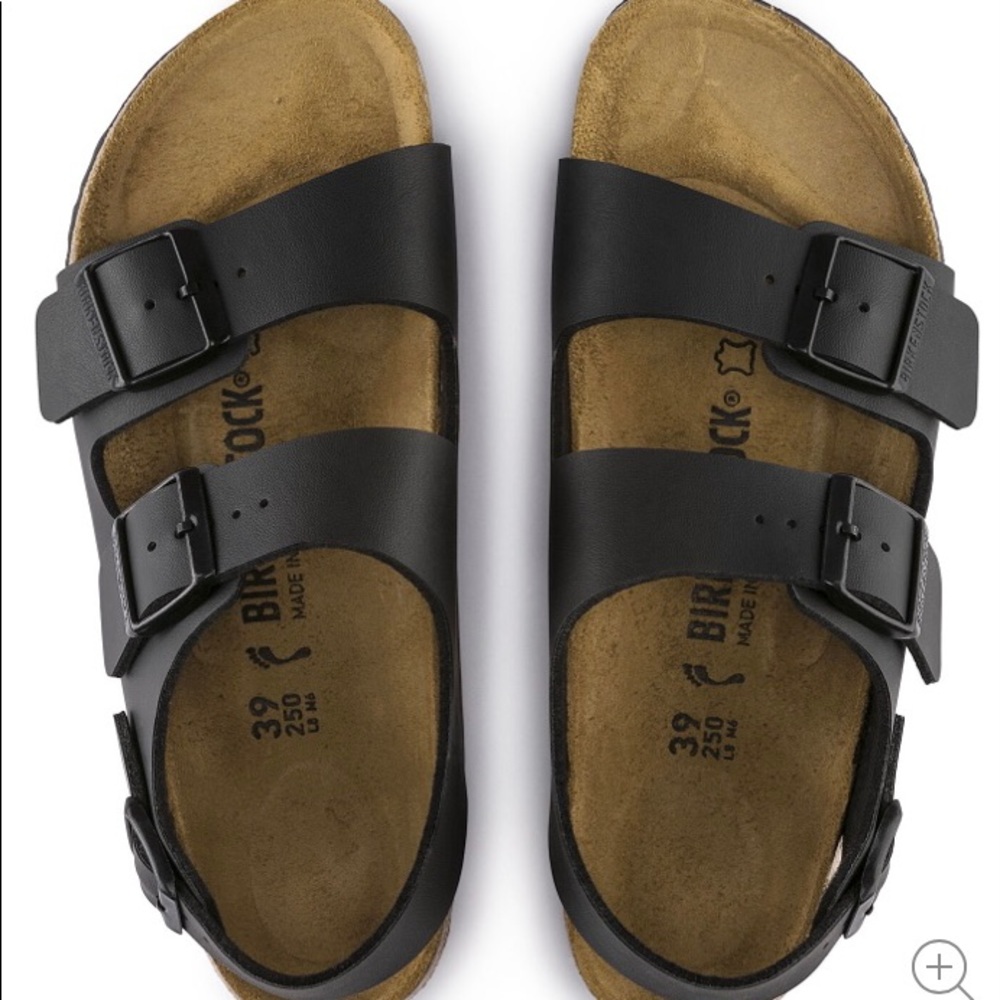 ISO Black Milano Birkenstock size 38